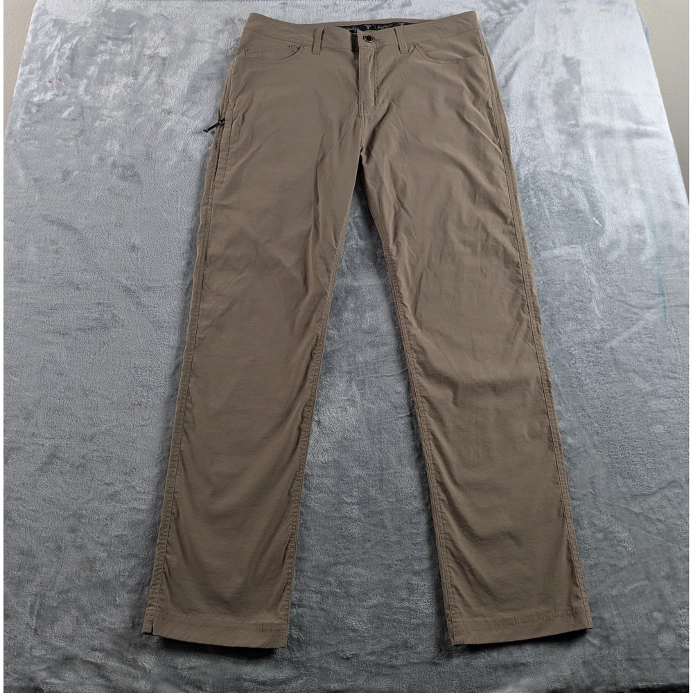 Kings XKG Sonora Pants Mens 36x32 Khaki Nylon Stretch Straight Hiking Outdoor
